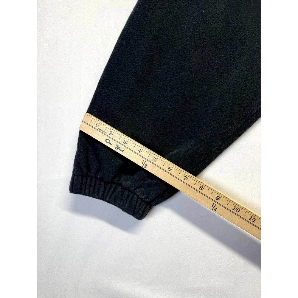Nike Team Sweatpants Mens Medium Black Fleece Lined Ankle Zip Jogger Sportswear